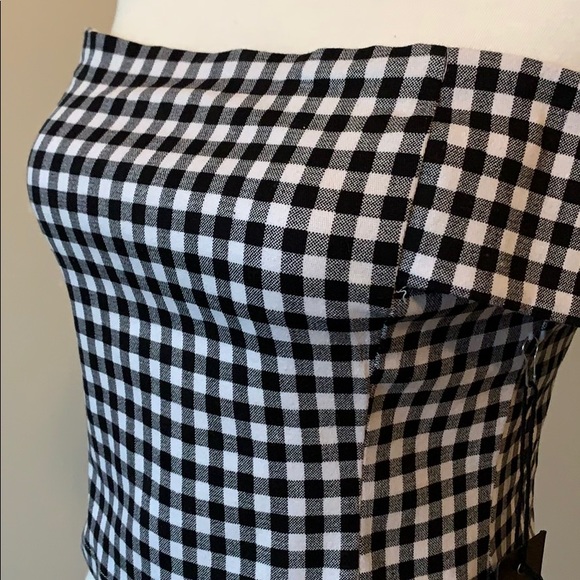 NWT F21 Gingham Off-the-Shoulder Crop Top, Size S - Picture 4 of 5